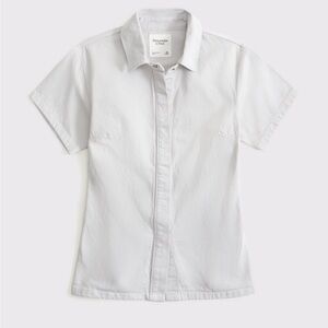 A&F Denim Cinched SS Button Up